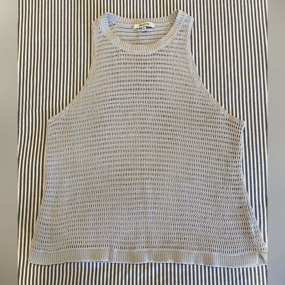 Madewell Crochet Open Knit Sweater Tank